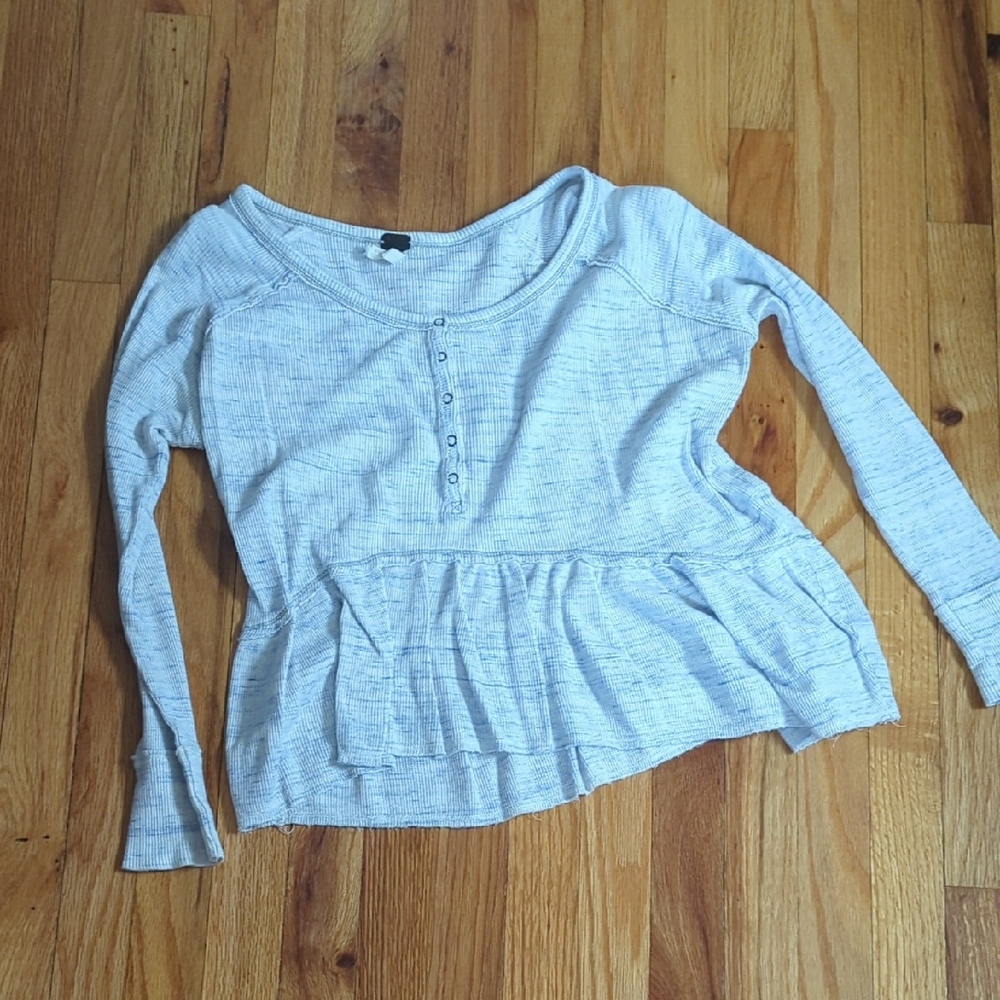 Free people Women's Gray Long Sleeve Top